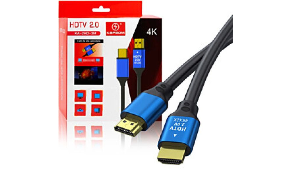 Cabo HDMI + HDMI 4K 2M KA-2HD-2M - Kapbom