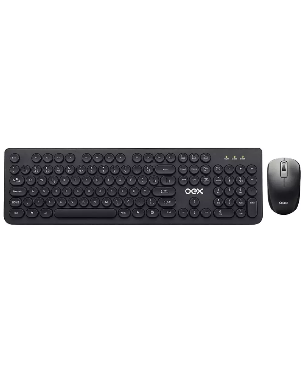 Kit Teclado e Mouse Sem Fio OEX TM410 Preto