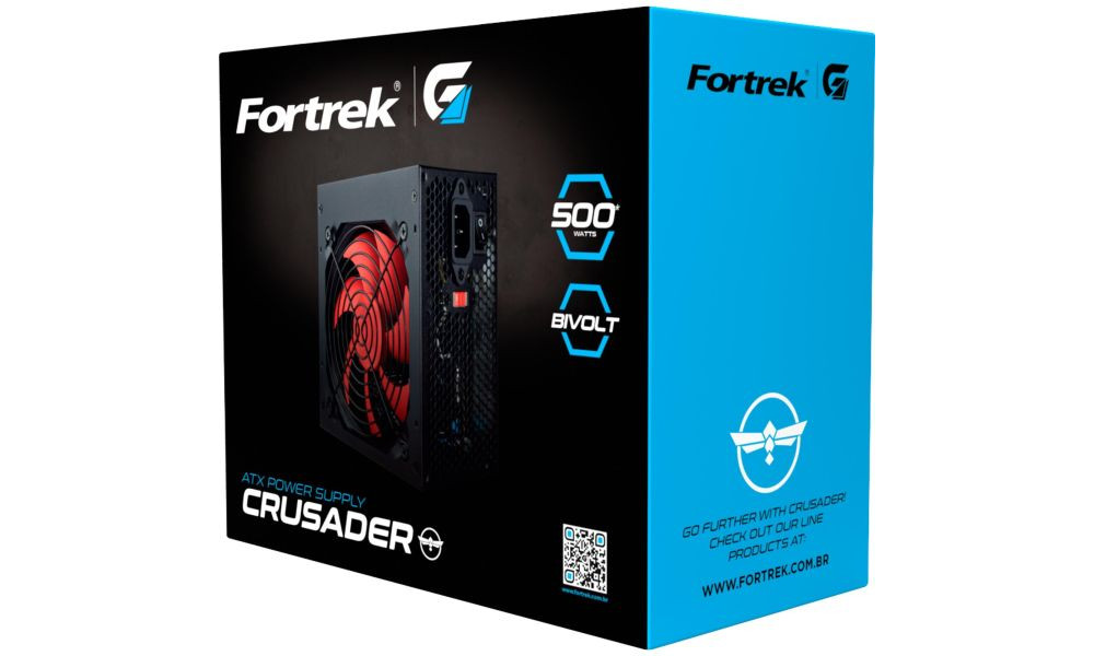 Fonte Gamer ATX Fortrek Crusader 500w