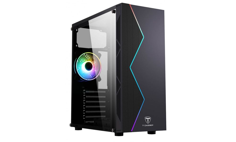 Gabinete Gamer T-Dagger P03B Mid Tower TGC-P03B Preto - T-Dagger