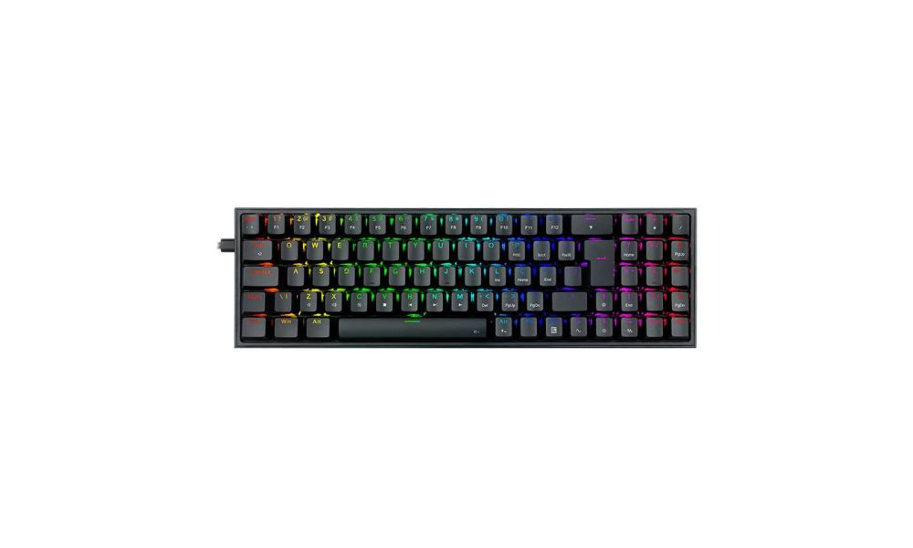 Teclado Mecânico Gamer Redragon Pollux RGB Preto Switch Marrom 79 Teclas 