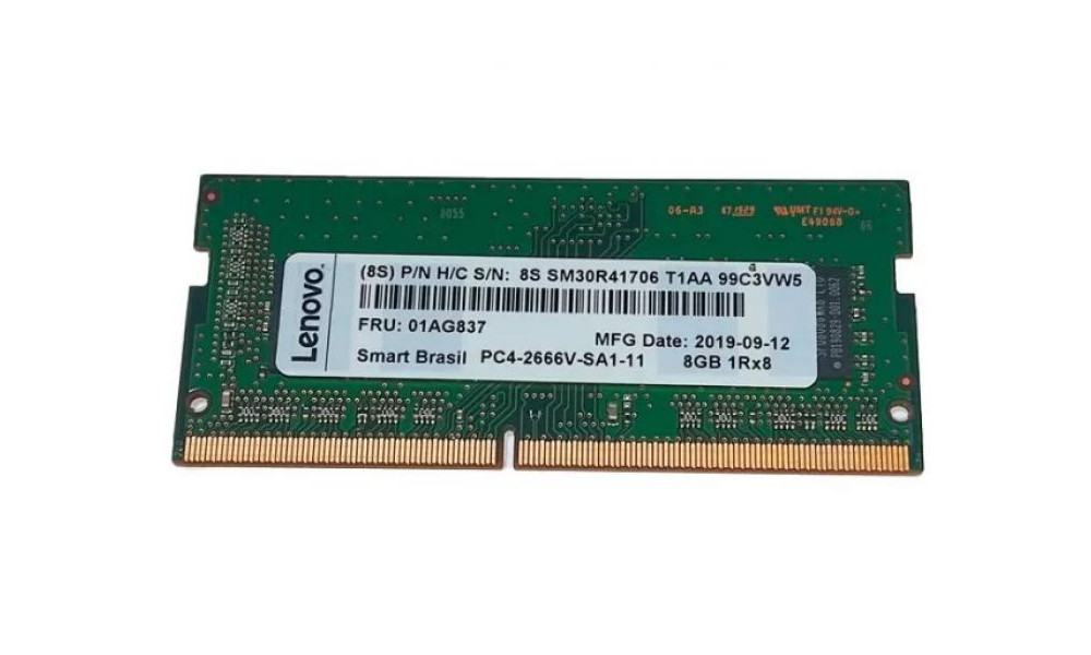 Memória Ram 8GB DDR4 2666Mhz Lenovo Smart - Notebook