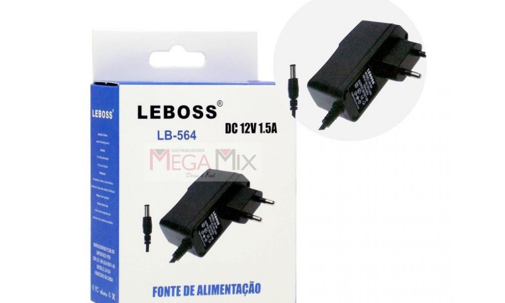 Fonte de Alimentação 12v 1,5a LB-564 - Leboss