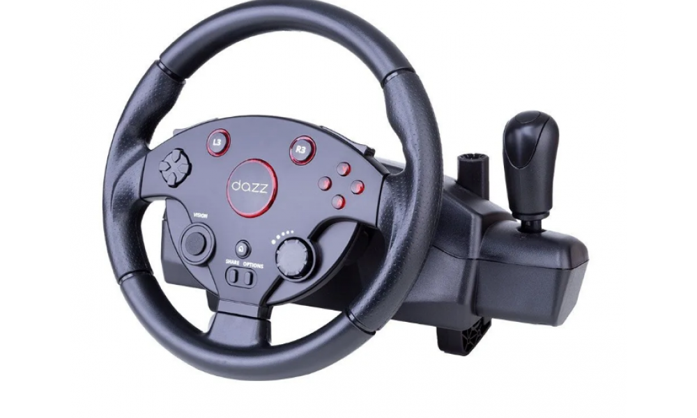 Volante Dazz Racing Wheel T6 Force Driving Gamer, PS4,PS3,PC,XBOX ONE, XBOX 360