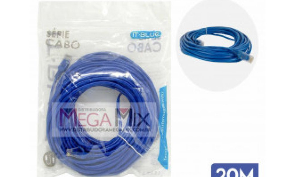 Cabo de Rede RJ45 20M LE-306 - LT Blue