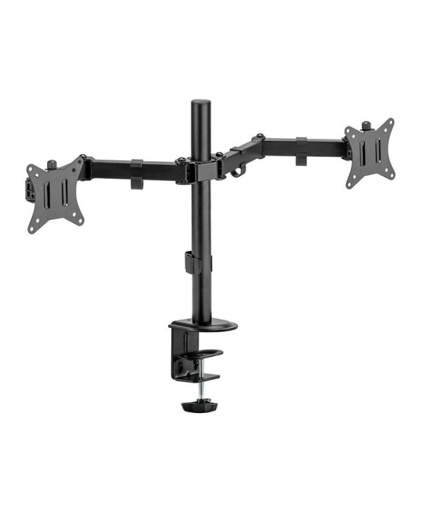 Suporte Articulado Para Dois Monitores Fortrek FK 445S, 17 Pol. a 32 Pol., Preto, FK445S