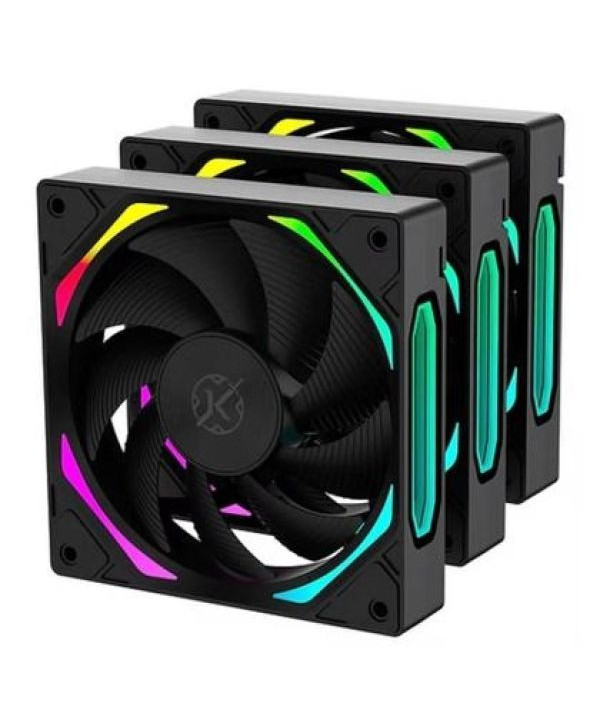 Kit Com 3 Fans Halo Argb Klk00019 Premium 2200 Rpm Kalkan Preto