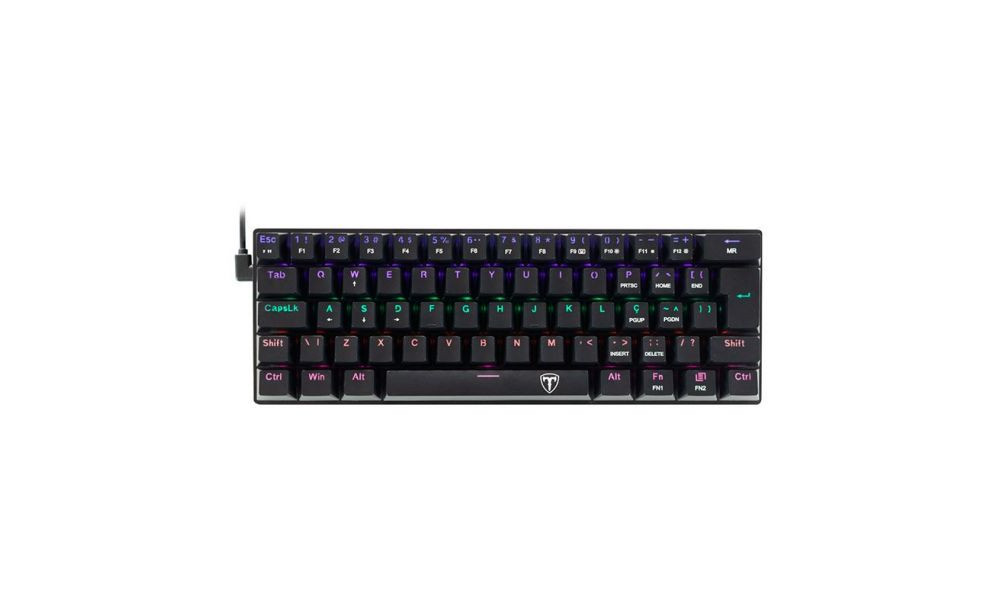 Teclado Mecanico Arena RGB Preto Switch Azul