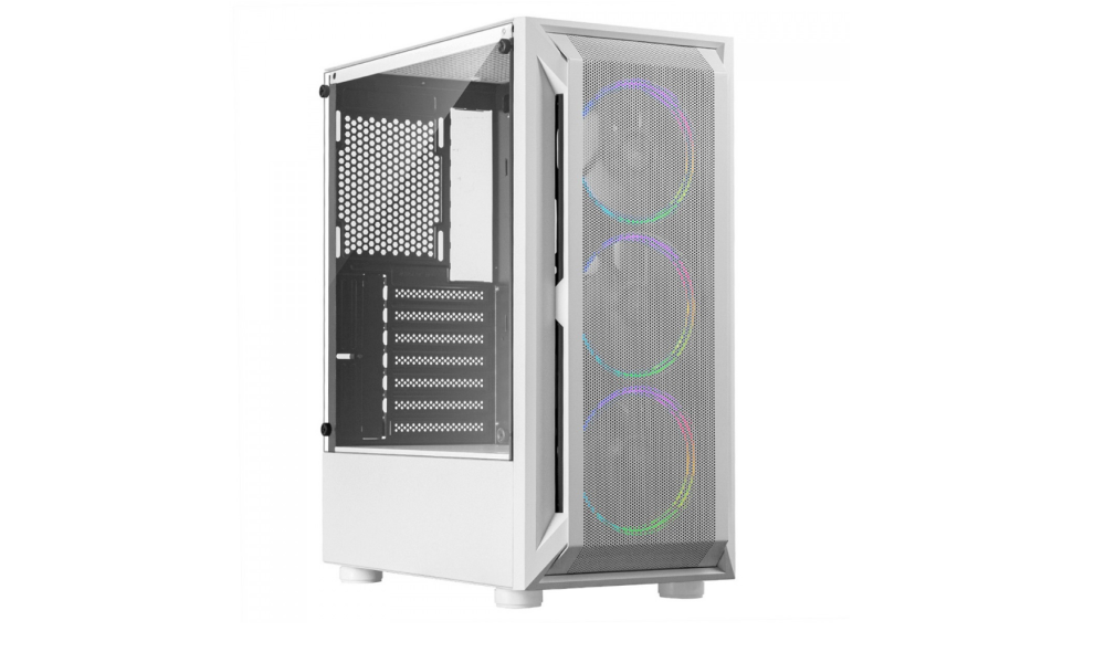 Gabinete Gamer Ninja Perseus, Mid Tower, RGB, Com 3 Fans - White