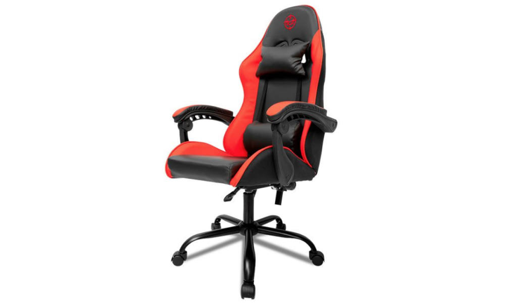 Cadeira Gamer TGT Heron, Preta e Vermelha, TGT-HR-BRD01