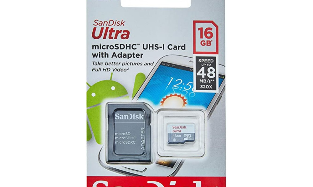 Cartão de Memória SanDisk Micro SD, 16Gb