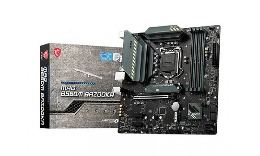 laca Mãe MSI MAG B560M Bazooka para Intel 10ª/11ª Geração, Socket LGA 1200, DDR4, Micro ATX, PCIe 4.0, M.2, LAN 2.5G, USB 3.2, DP/HDMI