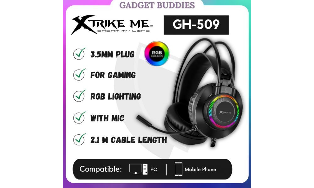 Fone Headset Gamer Xtrike Me GH-509 RGB 