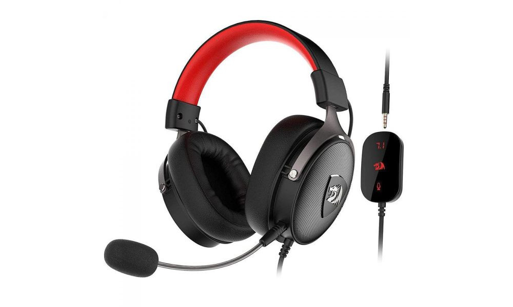 Headset Gamer Redragon Icon, 7.1 Surround, Drivers de 50mm, USB/3.5mm, Preto/Vermelho, H520