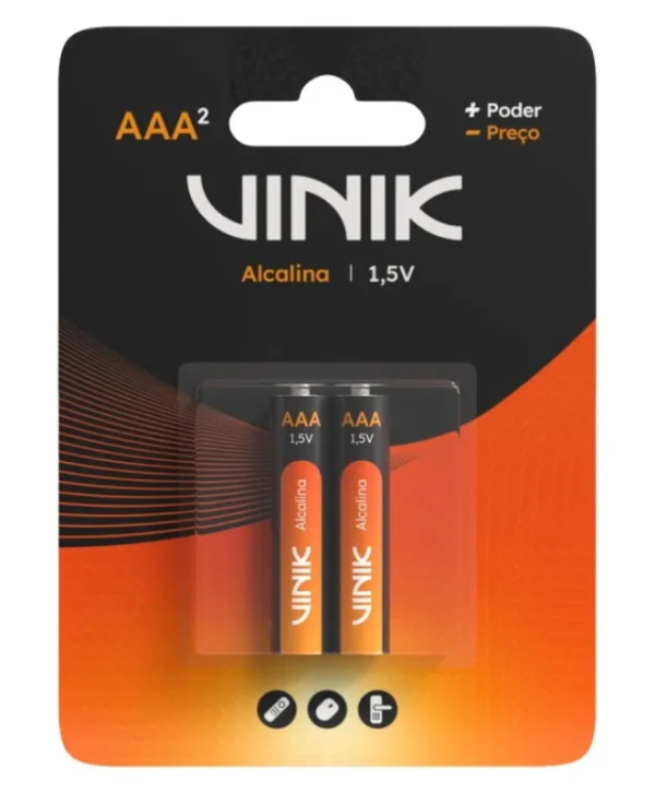 Pilha Alcalina Vinik AAA C2 1.5v VP3AB2A