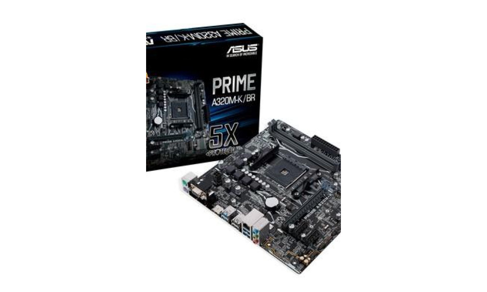 Placa Mãe Asus AMD AM4 DDR4 mATX Prime A320M-K/BR-90MB0UW0-C1BAY0