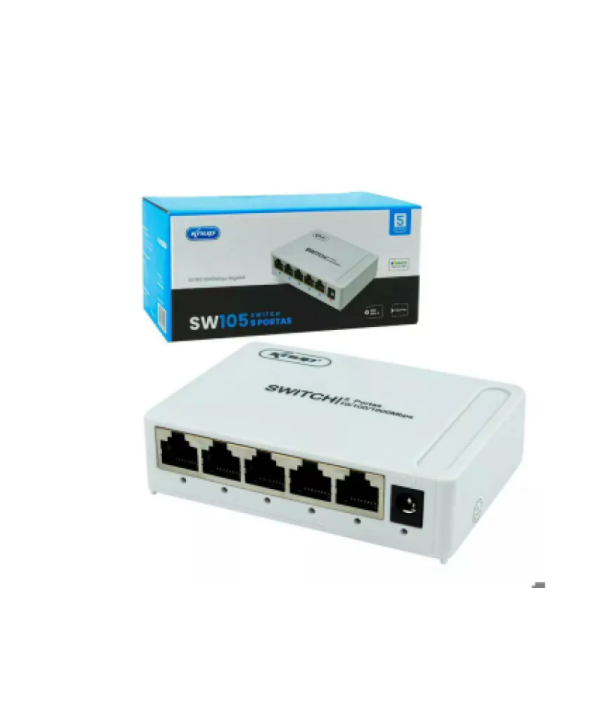 SWITCH GIGABIT 5 PORTAS 10/100/1000MPBS KP-SW105 - KNUP