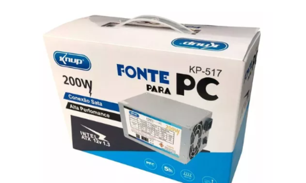 Fonte de Alimentação Para PC Knup  KP-517 200w Prata 110v/220v 