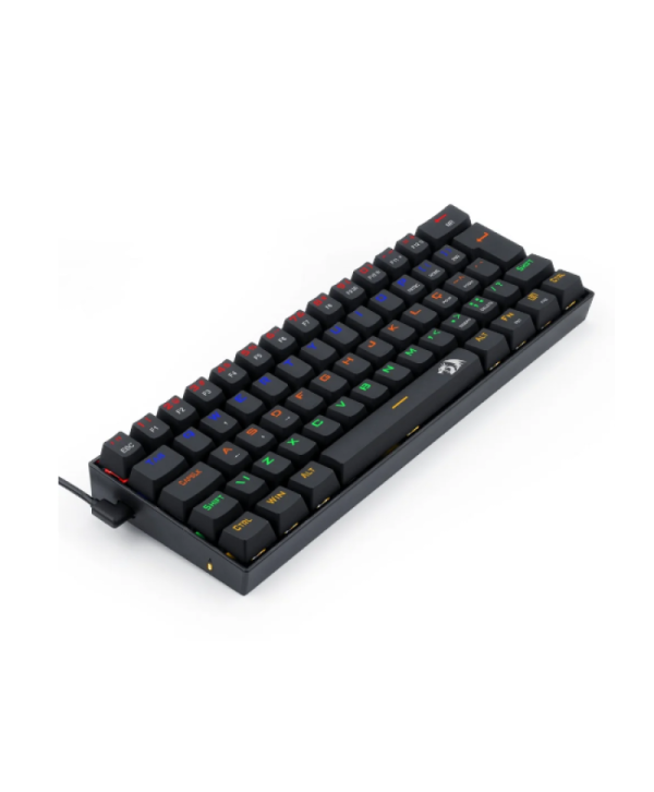 TECLADO GAMER MECANICO LAKSHMI RAINBOW PRETO SWITCH VERMELHO ABNT2 K606R (PT-RED)