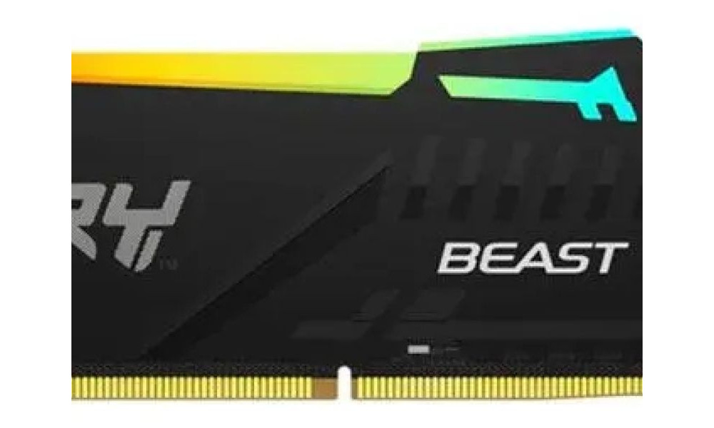 Memoria Kingston Fury Beast, RGB, 8GB (1x8GB), DDR5, 6000MHz, C36, Preto, KF560C36BBEA-8
