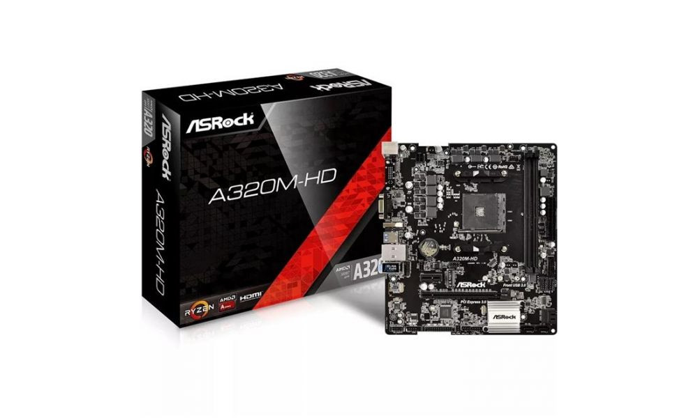 Placa mãe AMD ASROCK A320MHD DDR4 AM4 - 90MXB6P0A0BAYZ