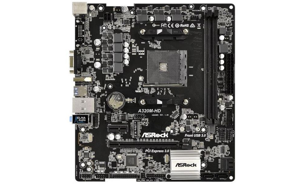 Placa mãe AMD ASROCK A320MHD DDR4 AM4 - 90MXB6P0A0BAYZ