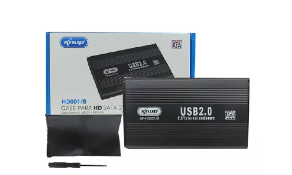 Case Hd Externo Notebook Sata 2.5 Usb 2.0 Gaveta HD001/B