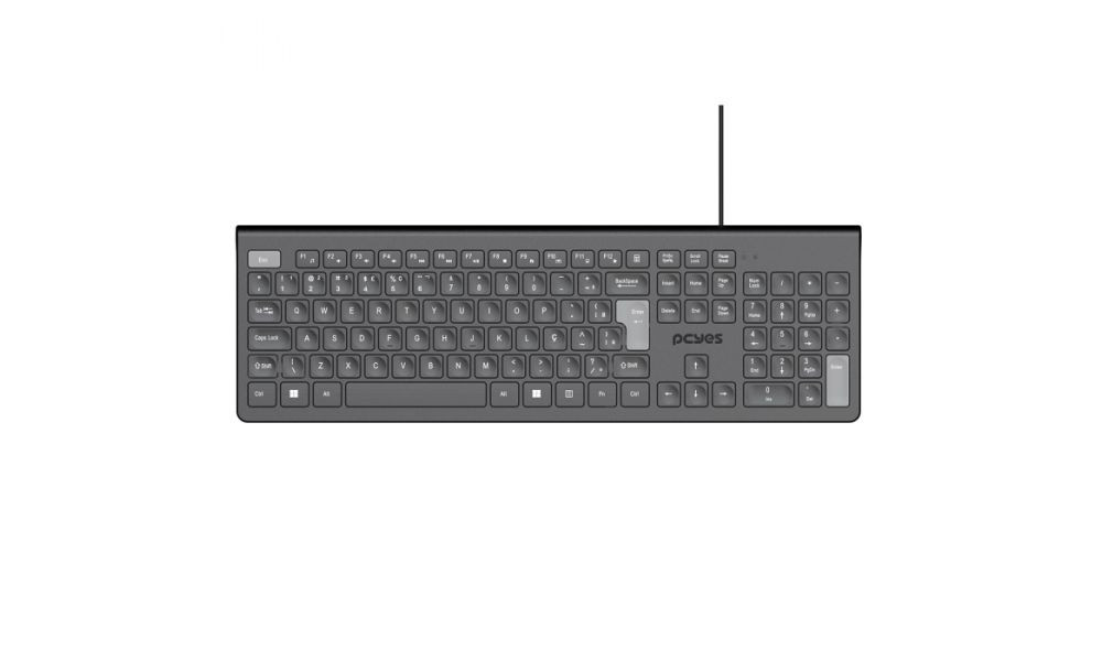 Teclado Usb Soft Com Multimidia - Cabo 2 Metros - ABNT2 - PTOSF2AB