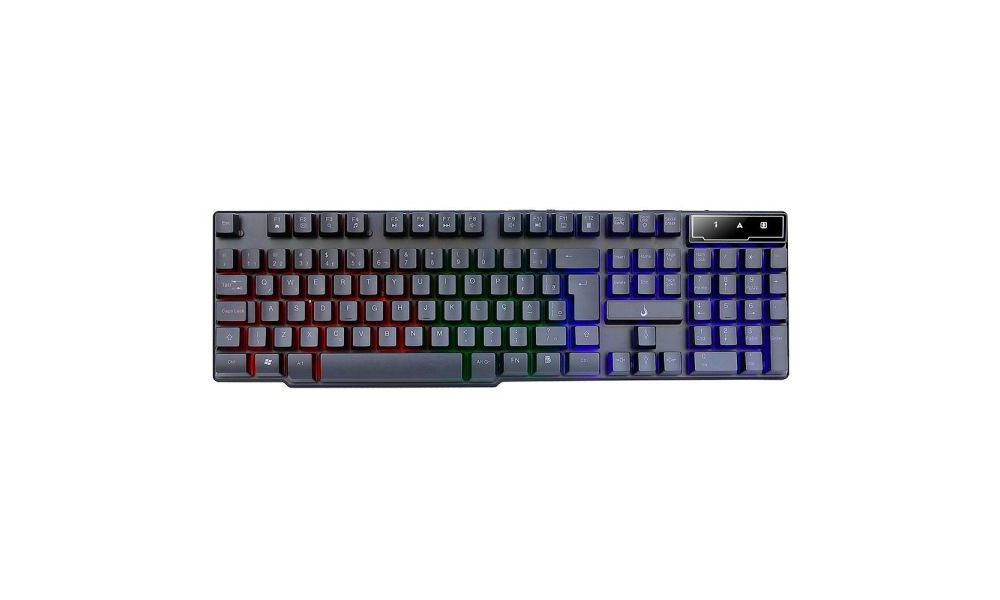 Teclado Gamer Rise Mode G1, RGB, Rainbow - Preto e Branco