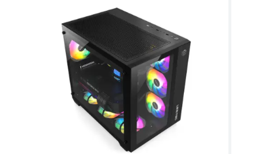 Gabinete Gamer Liketec Zeus V2 Black ARGB, 6x Fan, Cube