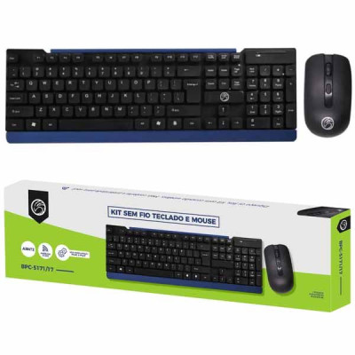 Kit Combo de teclado e mouse sem fio Brazil PC BPC-5271/17  5271