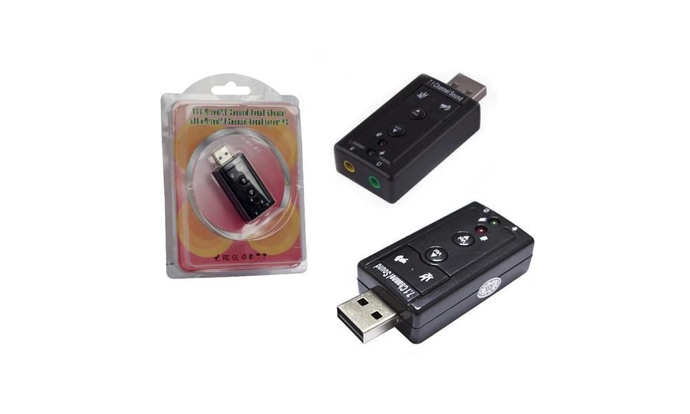 Adaptador Placa de Som 7.1 USB 2.0 Entrada P2 AD0021