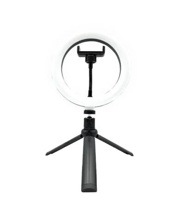 Ring Light Oex Game RL-20, com Suporte para Smartphone, 20cm, USB, 3 Tons de Iluminação, Controle, Preto - RL20