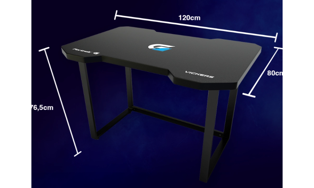 Mesa Gamer Fortrek Vickers Cinza B27MM