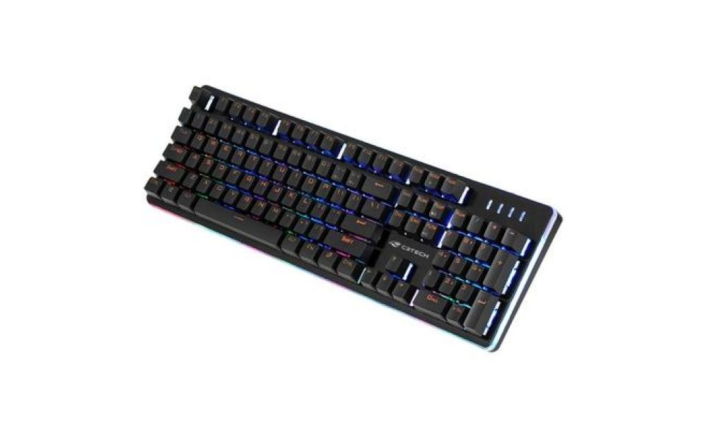 Teclado Semi Mecânico Gamer C3 Tech LED, PT - KG-300BK