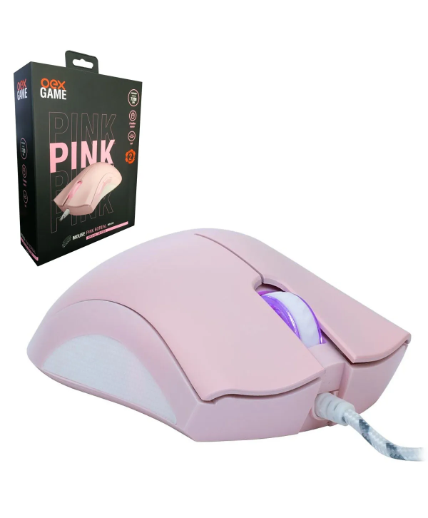 Mouse Gamer OEX Boreal Pink - MS319