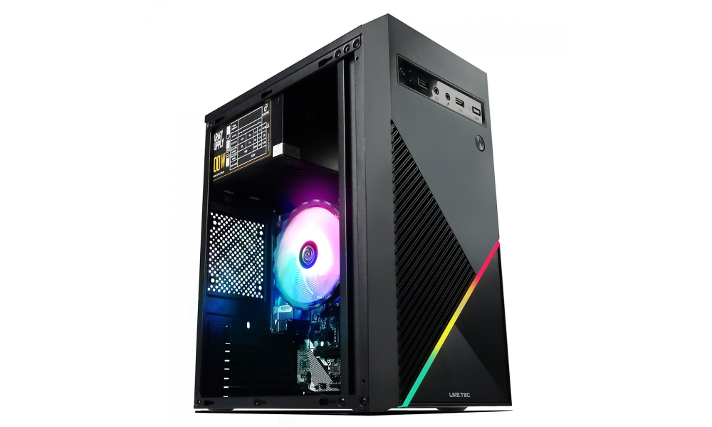 Gabinete Liketec One V2 RGB, Mid Tower, mATX, Black, Sem Fonte, Sem Fan, LC-MT-ONEV2-2057