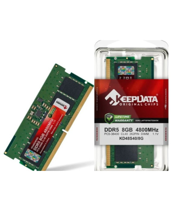 Memória Ram Notebook Ddr5 08GB 4800mhz Keepdata Kd48s40/8g