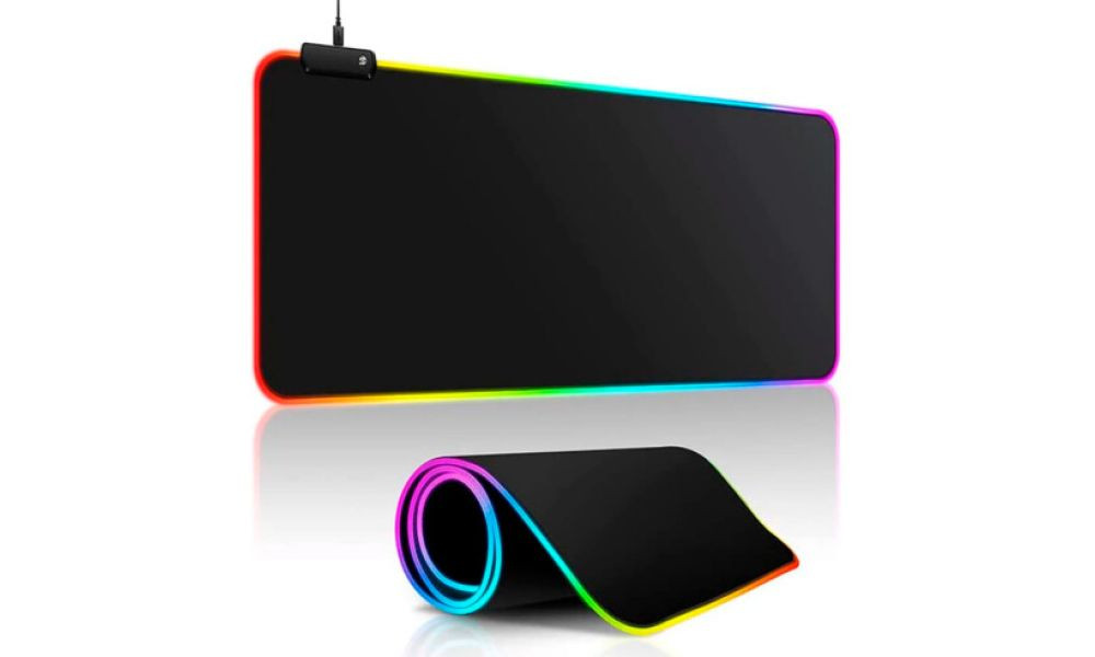 Mousepad Gamer Grande com LED RGB 300x800mm Preto - Delta-P8030