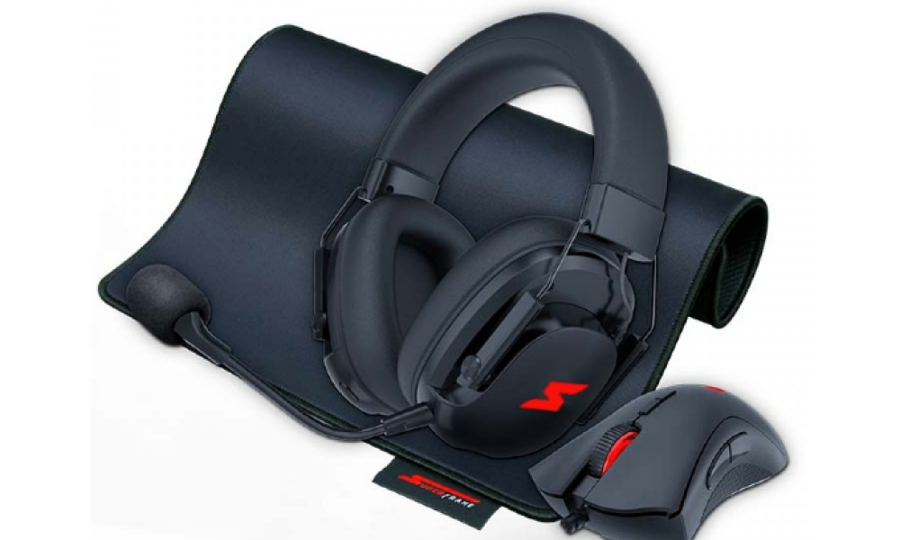 Combo Gamer SuperFrame Magnus 3 Em 1, Headset, Mouse e Mousepad, Black