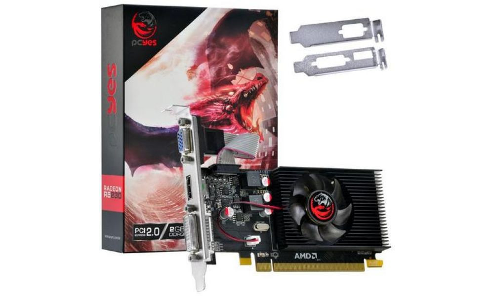 Placa de Vídeo R5 230 DDR3 64 Bits Low Profile - PCYES