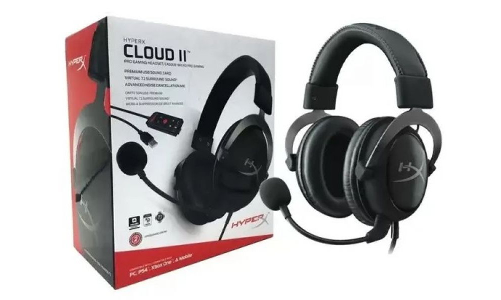 Headset Gamer Hyperx Cloud ll - Preto/Vermelho (Mostruário, Open Box)