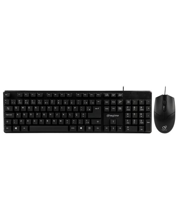 Combo Teclado e Mouse Keytime Minimal, USB, Preto, KYT0015