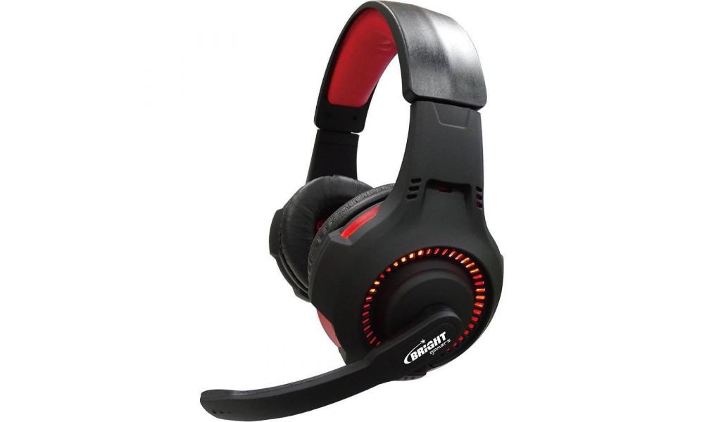 Headset Bright 0468 Gamer Led Vermelho Perim