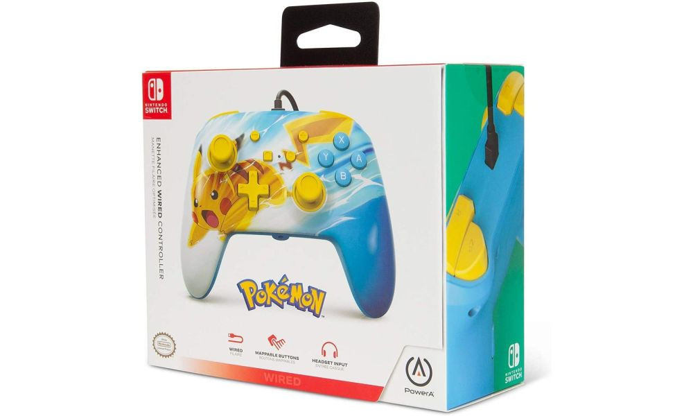 Controle Nintendo Switch com Fio PowerA Pikachu