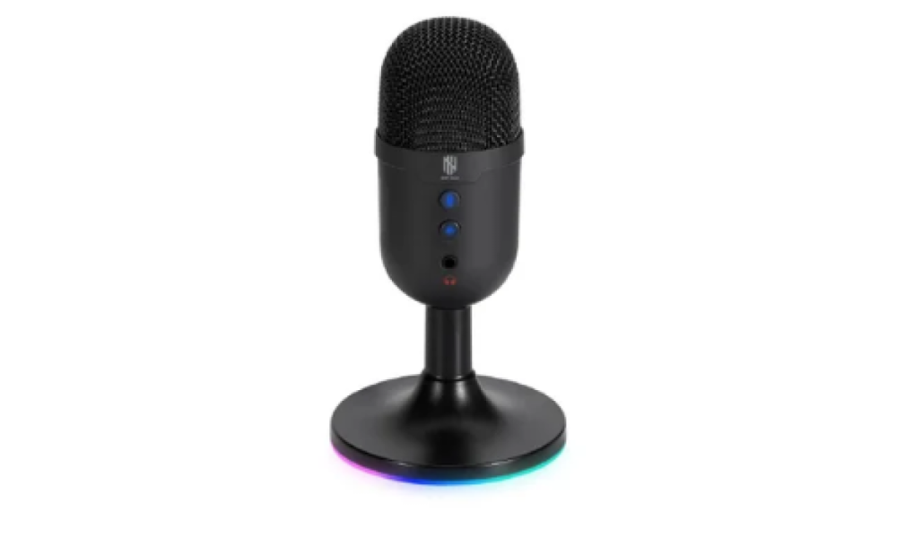 Microfone Gamer New Hero Vox, RGB, Usb, Preto