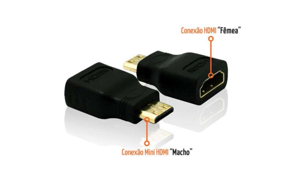 Adaptador Hdmi Fêmea para Mini Hdmi Exbom - 01221