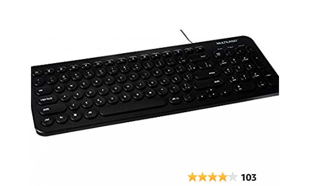 Teclado Multilaser TC234 Com Fio, teclas redondas