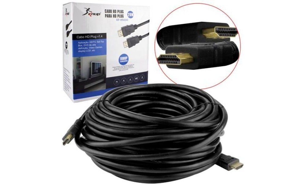 Cabo HDMI Para HDMI 20M KP-H5000 - Knup