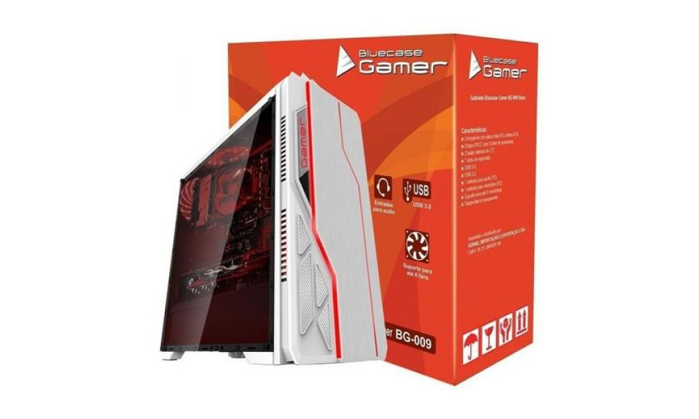 Gabinete Gamer BG-009 Bluecase Branco